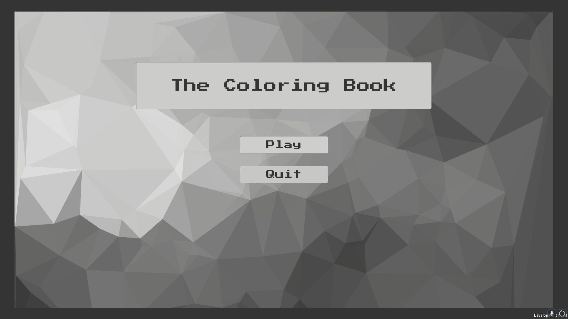 The Coloring Book main menu